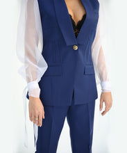 Load image into Gallery viewer, Single-Breasted Two-Pieces Suit Corset Details and Balloon Sleeves