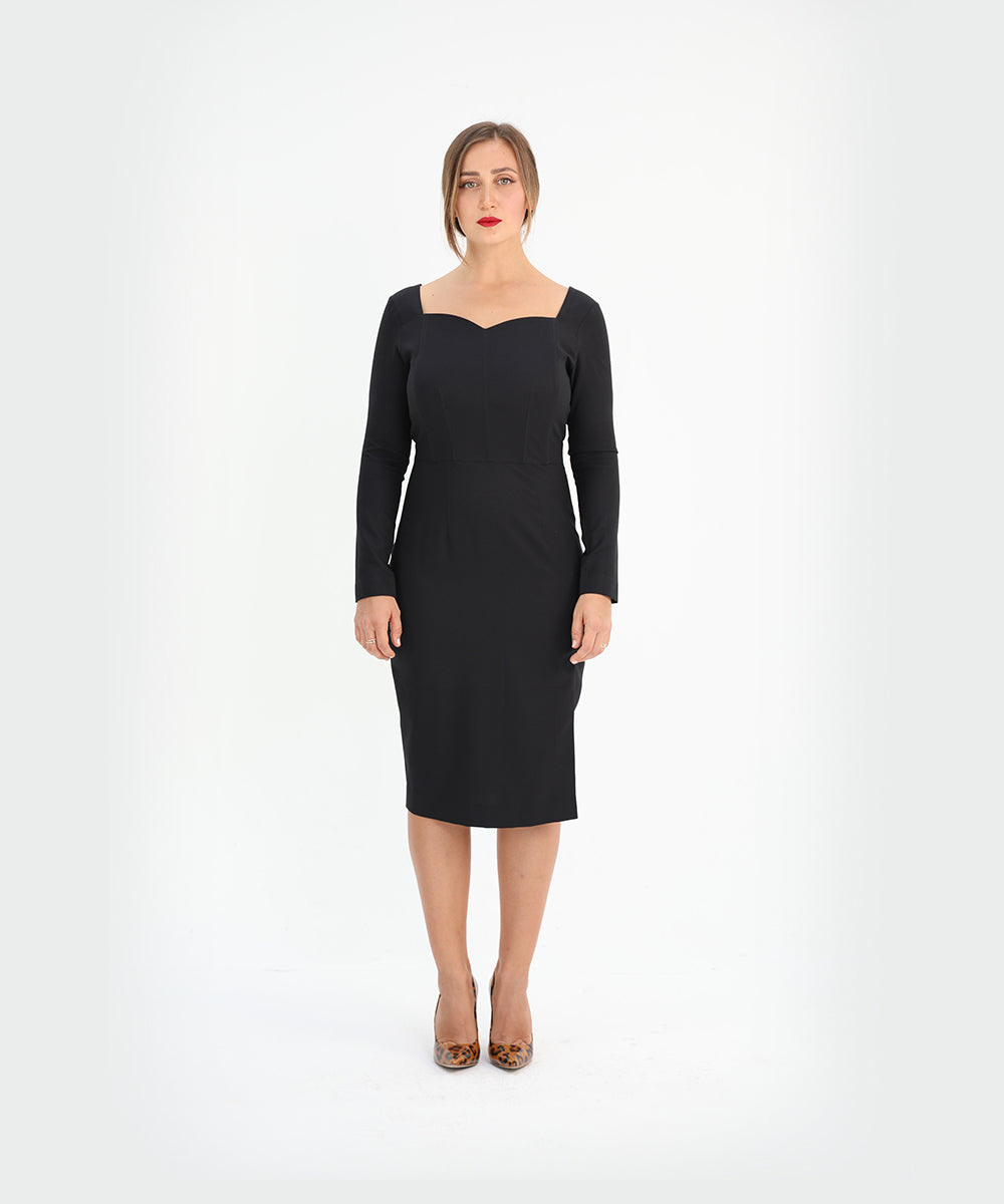 Black Dress Sweetheart Neckline Dress